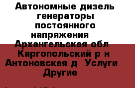 Автономные дизель-генераторы постоянного напряжения. - Архангельская обл., Каргопольский р-н, Антоновская д. Услуги » Другие   